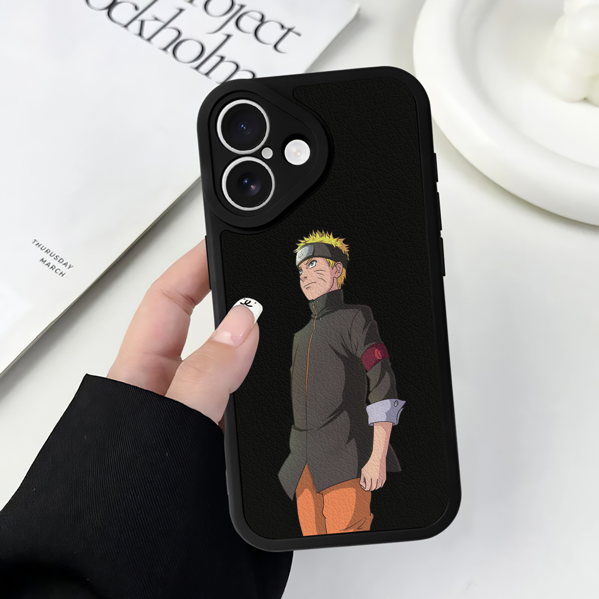 （画像用） NARUTO -ナルト- うずまき ナルト Uzumaki Naruto 【iPhone 16シリーズ対応】シリコンスマホケース（レザー調） 材質：シリコン